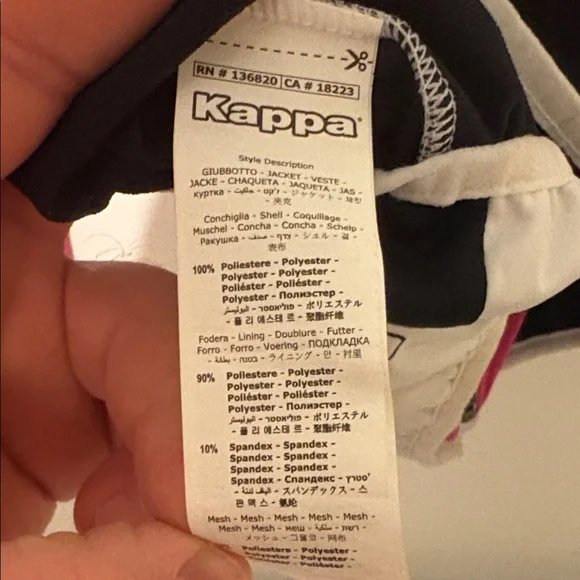 KAPPA Pink and White Women’s KOMBAT Track Jacket size Large - Picture 10 of 11